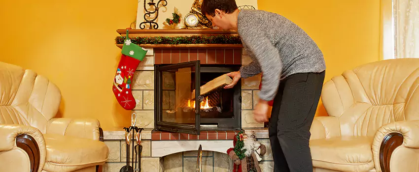 Rusted Metal Fireplace Restoration in Boardman, Ohio